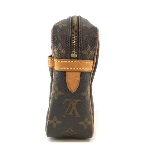 #46769 Toilette Cosmetic Evening Beauty Handbag Vanity Brown Monogram Canvas - Picture 7 of 12